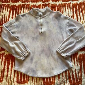 Madewell cotton waffle quarter-zip pullover